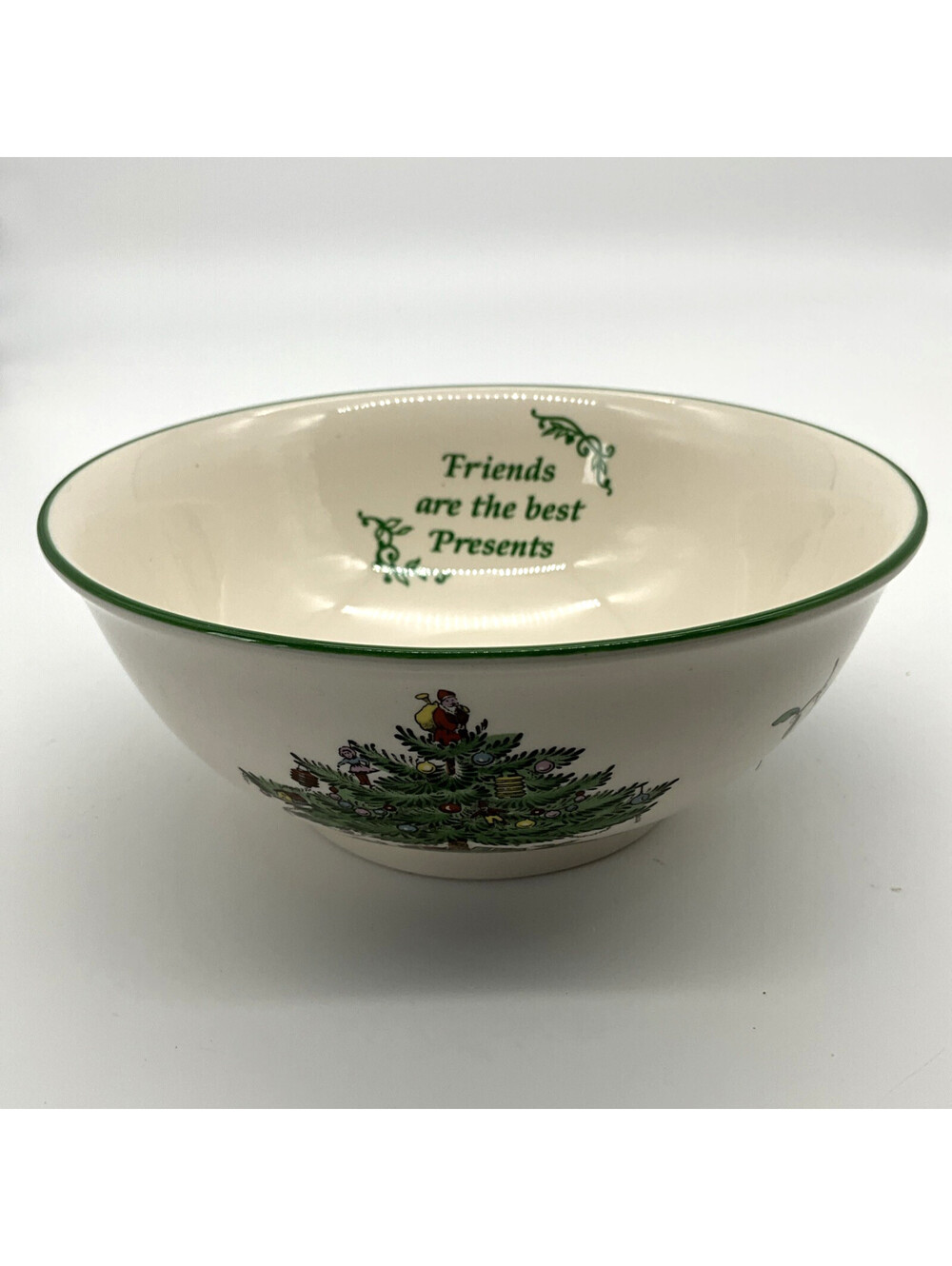 Spode Christmas Tree 6" Soup Bowl Friends Are The Best Presents Made In England